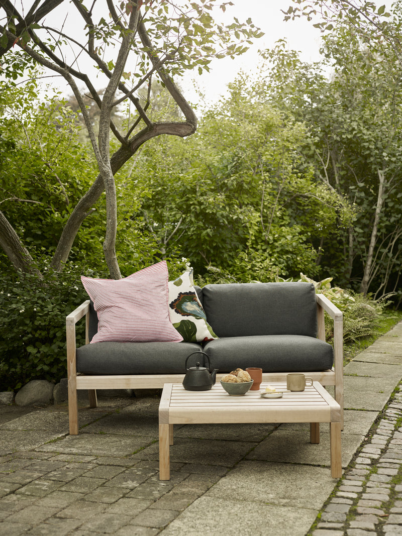 Virkelyst 2-seater sofa teak met kussen ash