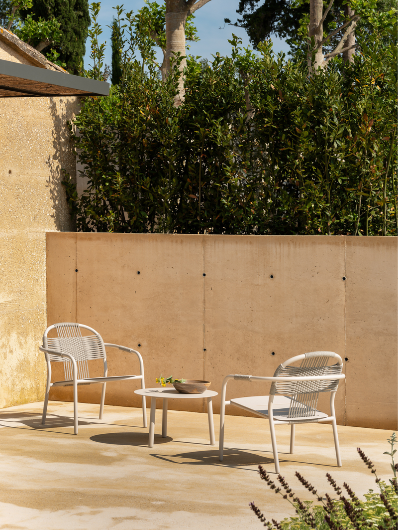 Cleo lounge chair  Dune White/Dune White, excl. Kussen
