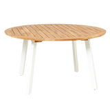 Diana mosaic tafel teak rond 145cm - poten alu wit