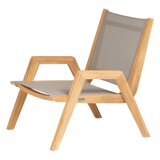 Kate lazy lounge chair, teak/textilene taupe