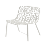 Forest lounge chair, aluminium, white