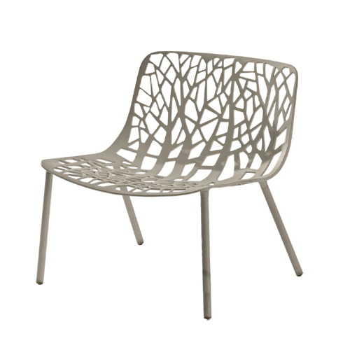 Forest lounge chair, aluminium, pearly gold