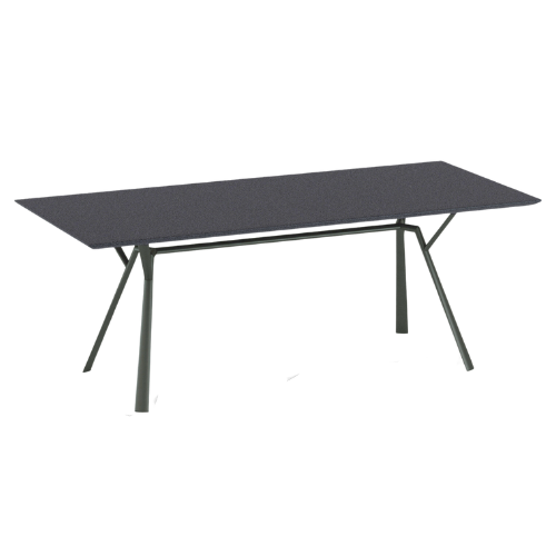 Radice Quadra aluminium tafel 150x90 cm. metallic grey