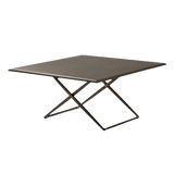 Zebra Up&Down tafel, vierkant 140x140, dark brown