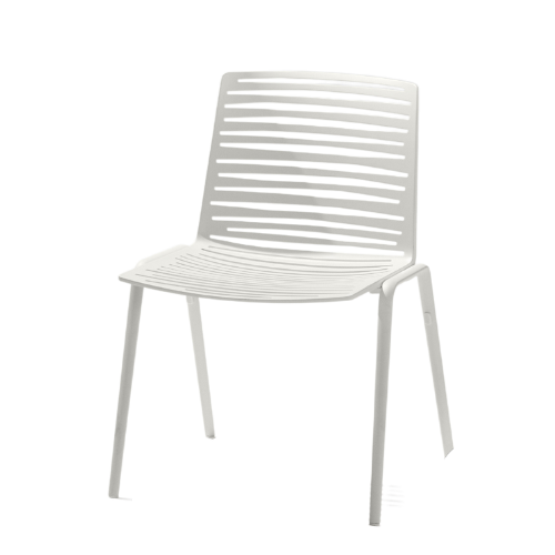 Zebra stoel aluminium, creamy white