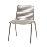 Zebra stoel aluminium, dark brown