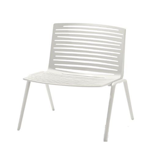 Zebra loungechair aluminium, creamy white