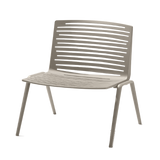 Zebra loungechair aluminium, dark brown