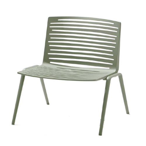 Zebra loungechair aluminium, green Tea