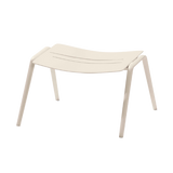Zebra footstool aluminium, creamy white