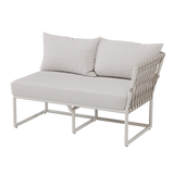 Borek Key dining sofa rechts white-taupe incl. zit+rugkussen