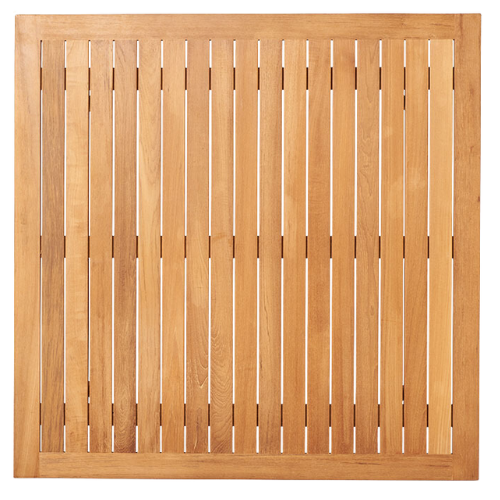 Luna tafel teak 120x120cm - poten alu antraciet