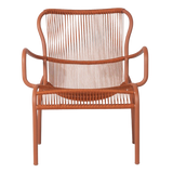 Loop lounge chair Rope Terracotta