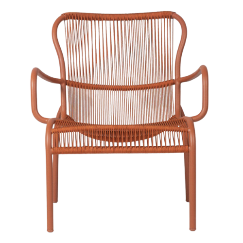Loop lounge chair Rope Terracotta