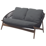 Bora 2-seater sofa, Umber wicker, incl cushions grade B
