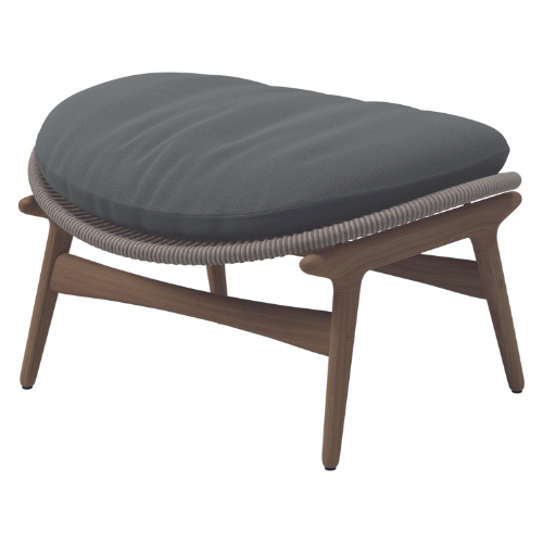 Bora ottoman, Sorrel wicker, incl cushion grade B