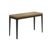 Grid console table meteor/teak top, 103