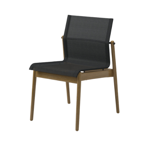Sway stacking chair teak/meteor/anthracite