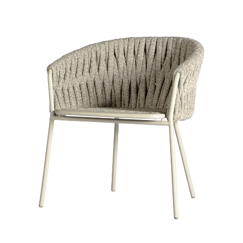 Genua chair white-taupe