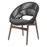 Bora dining chair, Umber wicker, incl cushion grade B