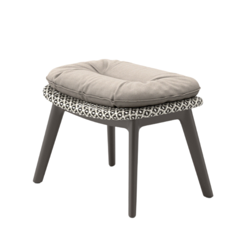 Mbrace footstool pepper alu base black pepper