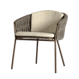 Genua chair wengé incl. zit+rugkussen prato Dune