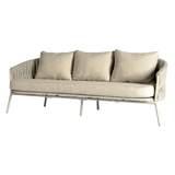Genua Sofa white-taupe incl. zit+rugkussen prato Dune