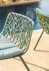 Forest lounge chair, aluminium, light blue