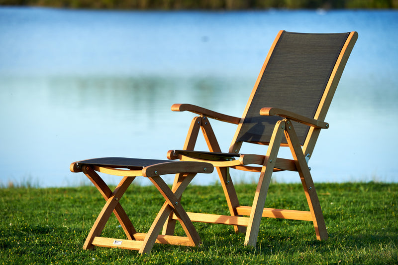 Kate footstool teak / batyleen white