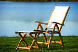 Kate footstool teak / batyleen white