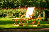 Kate footstool teak / batyleen white