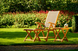 Kate footstool teak / batyleen white