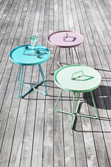 On the Move side table small aqua