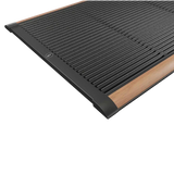 Rizz deurmat 120 x 70 cm, antraciet/teak