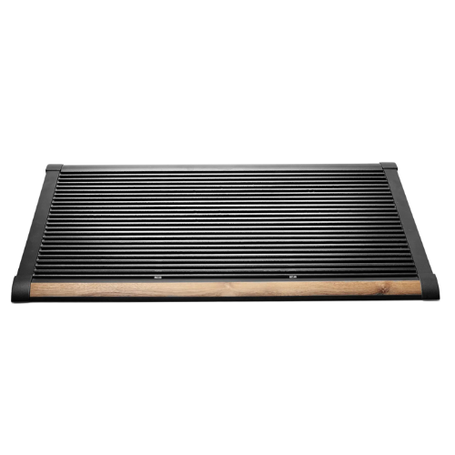 Rizz deurmat 120 x 70 cm, antraciet/teak