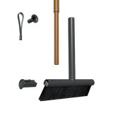 Rizz outdoor bezem 30 cm, zilver/teak