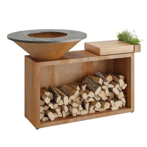 OFYR Island  corten 85 teak wood