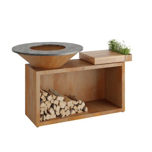 OFYR Island corten 100 teak wood