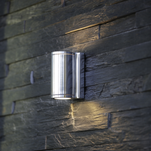 Royal Botania Omega Wall down lighter 8 cm, 230 volt, RVS EP