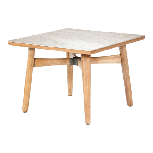 Monterey vierkante tafel 100x100 teak/ceramic oxide