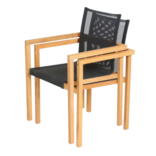 Noah stacking chair - zwart