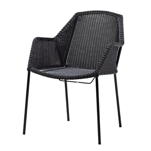Cane-Line Breeze stoel - black - stapelbaar