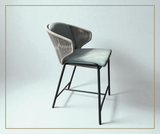 Manutti Radoc Counter Height Stool with back - Showroommodel