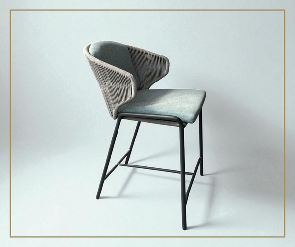 Manutti Radoc Counter Height Stool with back - Showroommodel