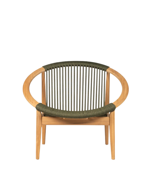 Frida lounge chair, Teak Dark green