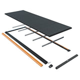 Rizz deurmat 120 x 70 cm, antraciet/teak
