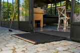 Rizz deurmat 120 x 70 cm, antraciet/teak
