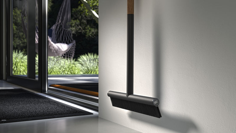 Rizz indoor bezem 50 cm, zilver/teak