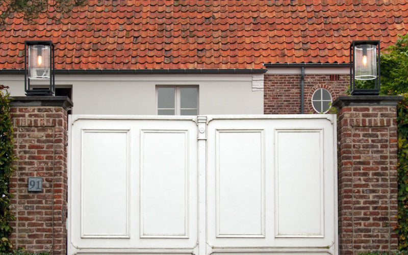 Royal Botania Dome Gate tuinlamp 65 x 30 cm, zwart/rookglas