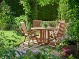 William teak tafel rond 130 cm.